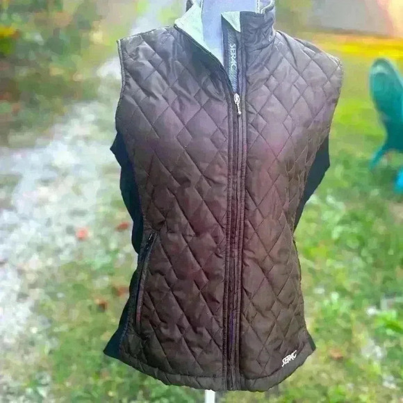 Serac women’s quilted vest. Size XL. Brown and cream. Serac brand vest. Fall - Picture 1 of 9